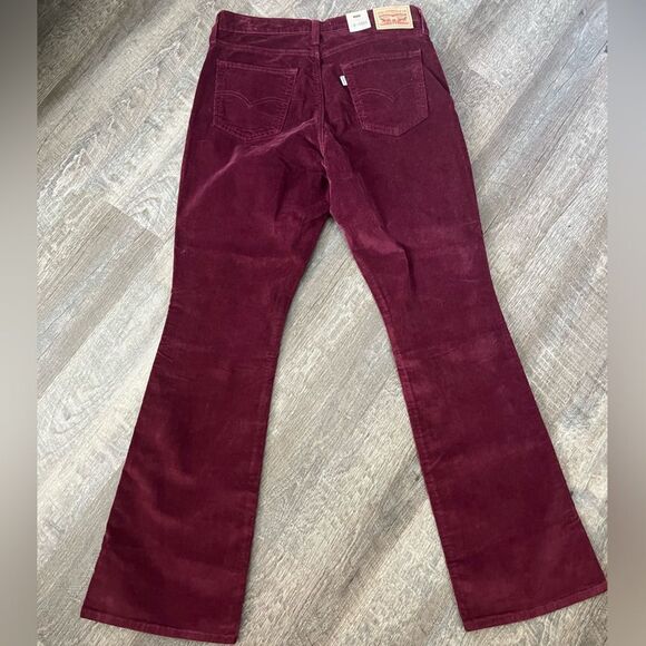 Levi's 725 High Rise Bootcut Corduroy Jeans in Windsor Wine- Size 31x32 - Picture 3 of 8